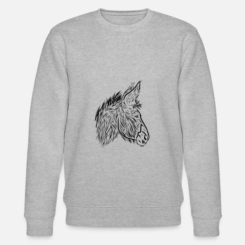 Esel - Stanley/Stella Unisex Bio-Sweatshirt CHANGER  - Grau meliert
