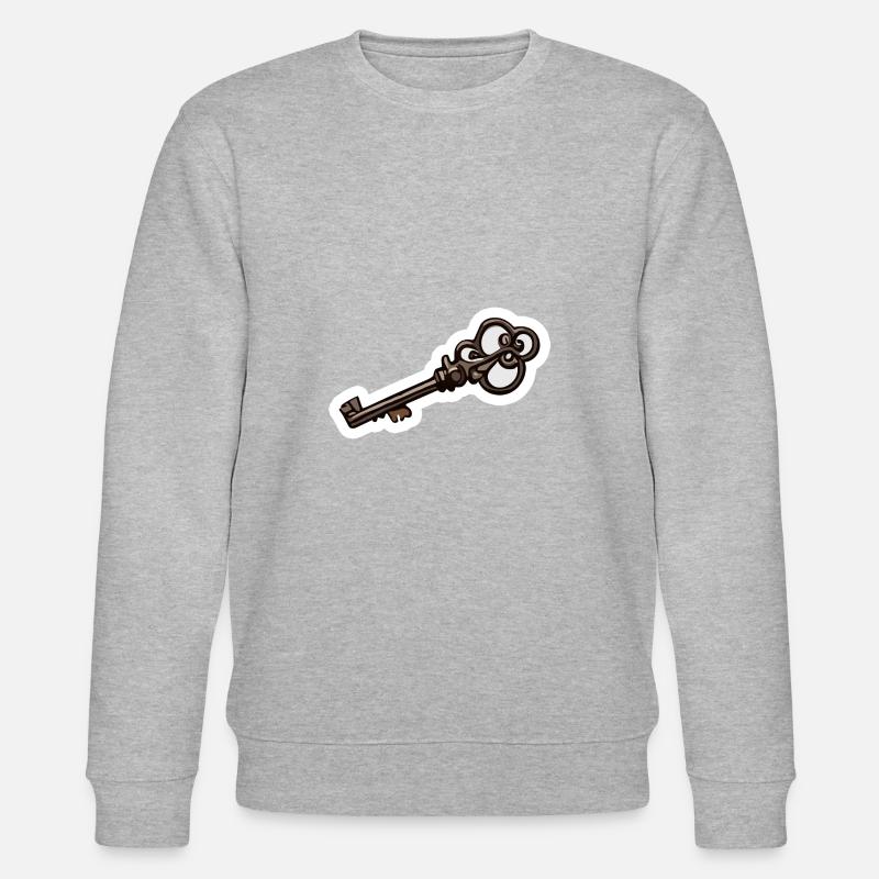 Key / Lock / Locked / Security - Stanley/Stella CHANGER Unisex Organic Sweatshirt - heather grey