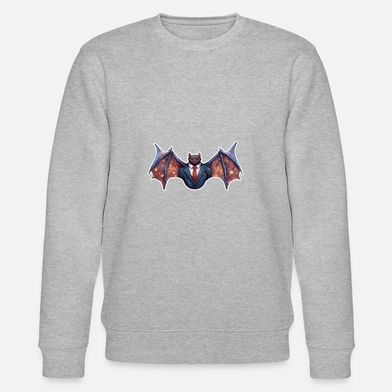 Fledermaus / Vampir / Dracula / Tier / Halloween - Stanley/Stella Unisex Bio-Sweatshirt CHANGER  - Grau meliert