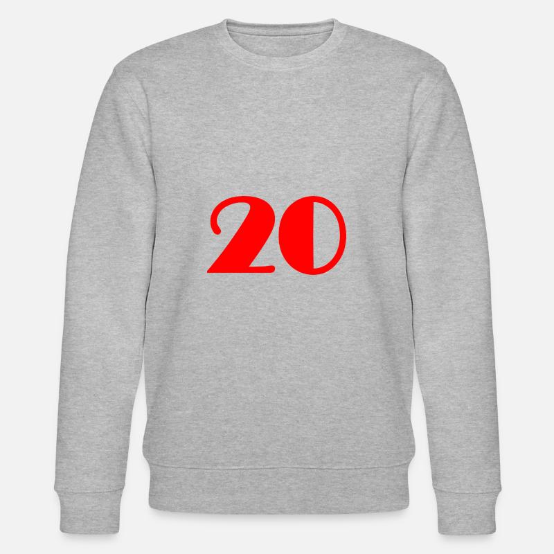 20 ANS,20e ANNIVERSAIRE,ANNIVERSAIRE 20 ANS - Sweat bio CHANGER Stanley/Stella Unisexe - gris chiné