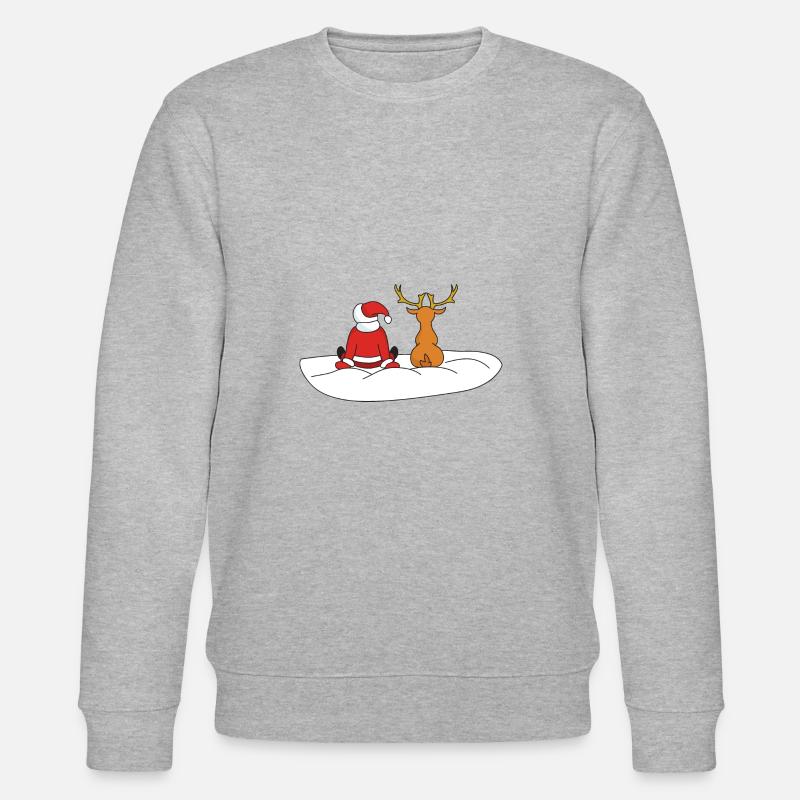 Weihnachtsmann Rentier - Stanley/Stella Unisex Bio-Sweatshirt CHANGER  - Grau meliert
