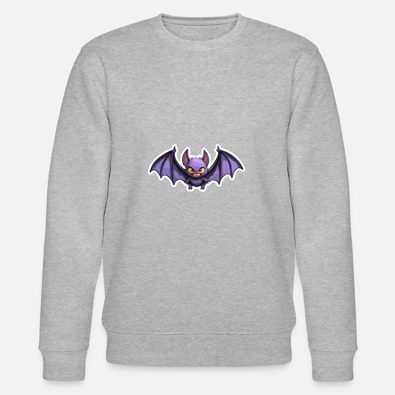 Fledermaus / Vampir / Dracula / Tier / Halloween - Stanley/Stella Unisex Bio-Sweatshirt CHANGER  - Grau meliert