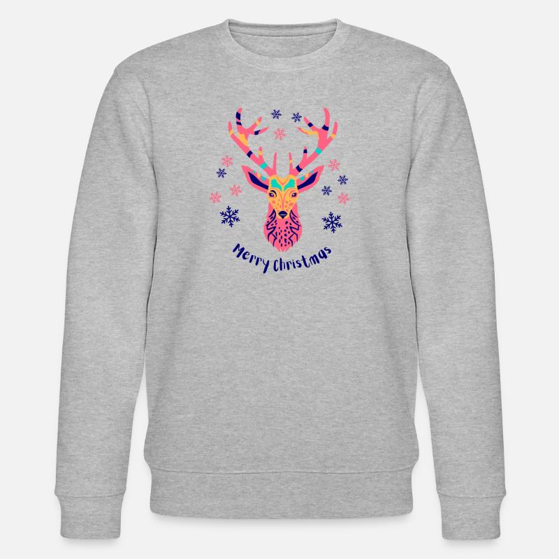 Buntes Geweih - Stanley/Stella Unisex Bio-Sweatshirt CHANGER  - Grau meliert