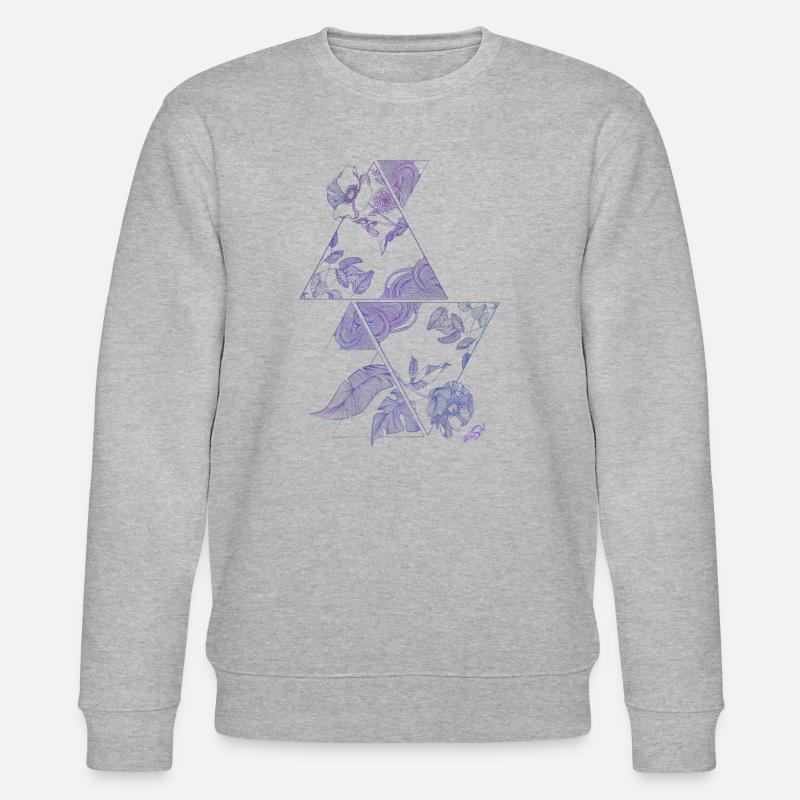 fleurs de triangles - Sweat bio CHANGER Stanley/Stella Unisexe - gris chiné