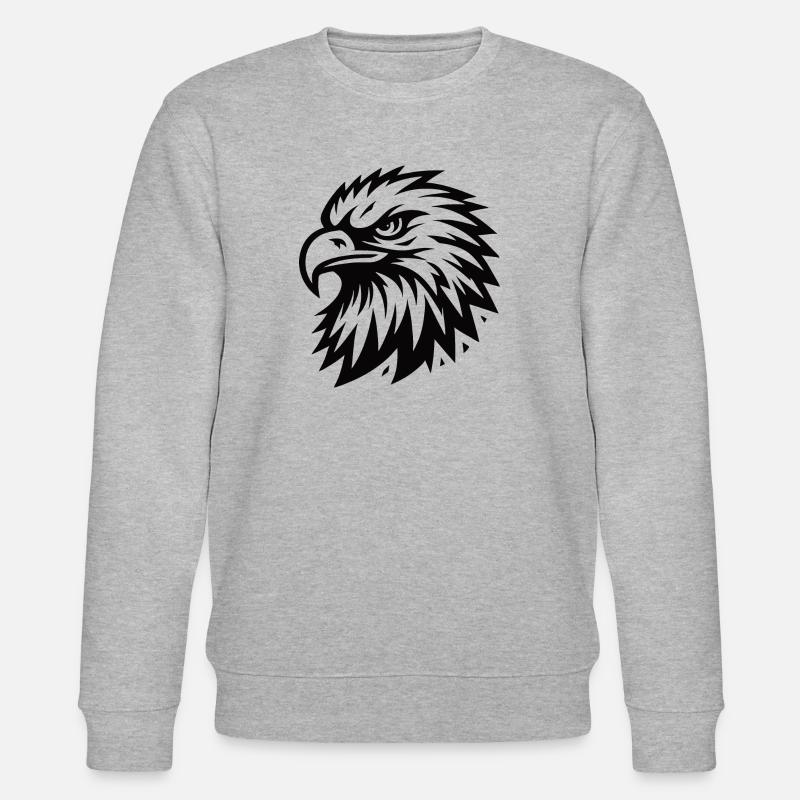 Cool eagle design - Stanley/Stella CHANGER Unisex Organic Sweatshirt - heather grey