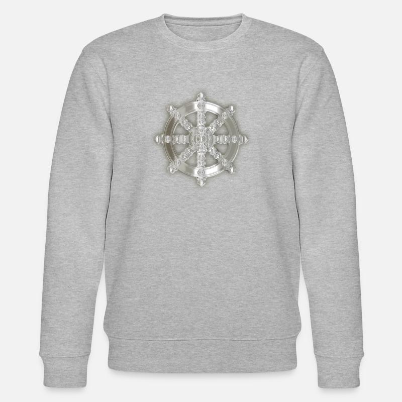 Dharma-Rad silber 3D - Stanley/Stella Unisex Bio-Sweatshirt CHANGER  - Grau meliert