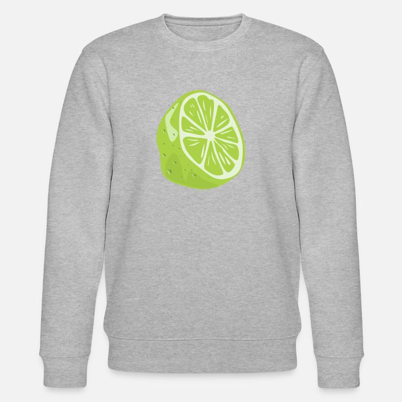 Limette Gesund Ernährung lecker Geschenk - Stanley/Stella Unisex Bio-Sweatshirt CHANGER  - Grau meliert