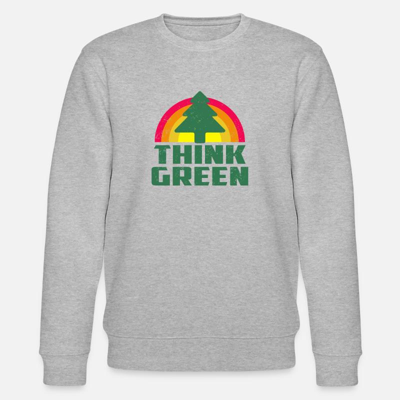 Tee-shirt Cool Think Green - Sweat bio CHANGER Stanley/Stella Unisexe - gris chiné