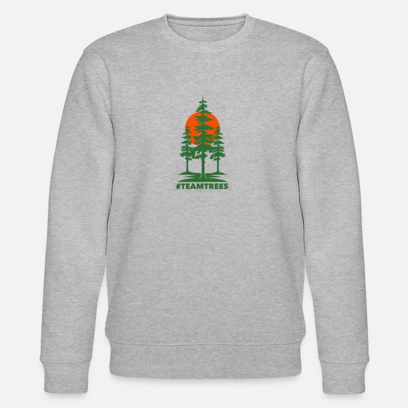 Team Trees Merchandise - Stanley/Stella Unisex Bio-Sweatshirt CHANGER  - Grau meliert