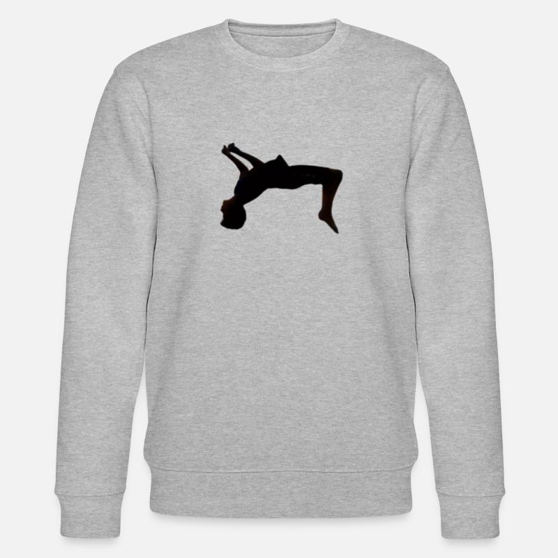 Salto Back - Backflip - Stanley/Stella Unisex Bio-Sweatshirt CHANGER  - Grau meliert
