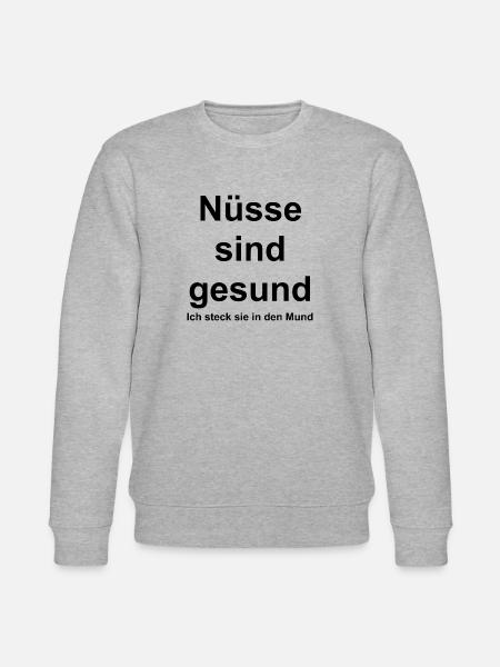 Nüsse sind gesund - Stanley/Stella Unisex Bio-Sweatshirt CHANGER - Grau meliert