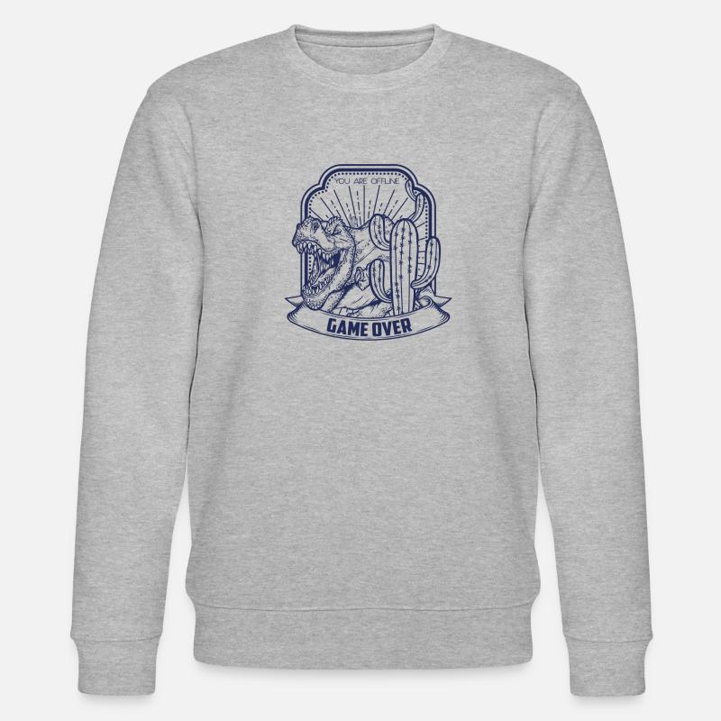T Rex - Stanley/Stella Unisex Bio-Sweatshirt CHANGER  - Grau meliert