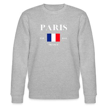 PARIS - Sweat bio CHANGER Stanley/Stella Unisexe - gris chiné - Devant - Nik (191cm) & Marisol (170cm)