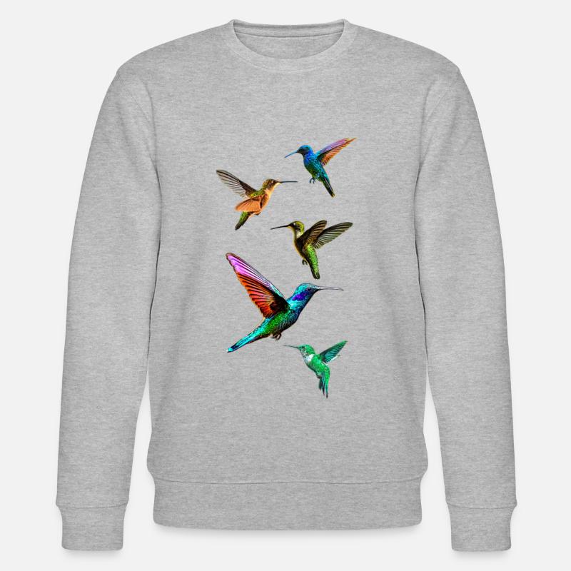 Kolibris - Stanley/Stella Unisex Bio-Sweatshirt CHANGER  - Grau meliert