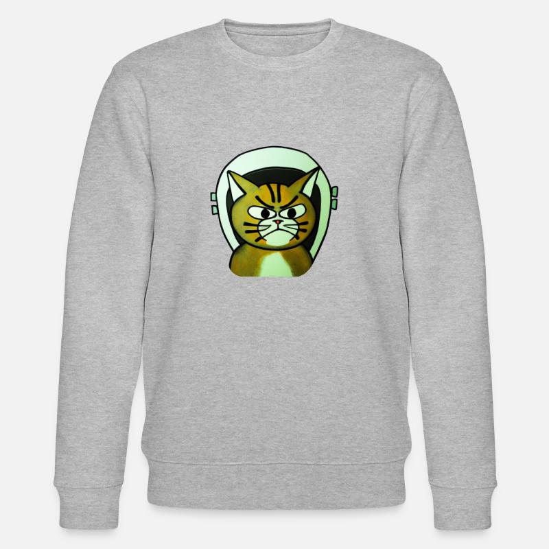 Chat terrifiant dans l’espace - Sweat bio CHANGER Stanley/Stella Unisexe - gris chiné