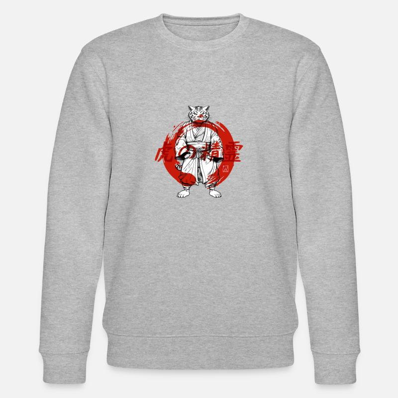 Geist des Tigers - Stanley/Stella Unisex Bio-Sweatshirt CHANGER  - Grau meliert