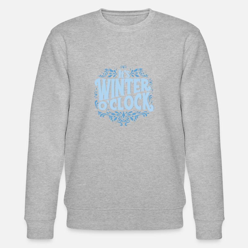 it's winter o'clock - Stanley/Stella Unisex Bio-Sweatshirt CHANGER  - Grau meliert
