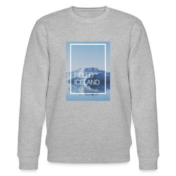 Islande Ice Floe Islande - Sweat bio CHANGER Stanley/Stella Unisexe - gris chiné - Devant - Nik (191cm) & Marisol (170cm)