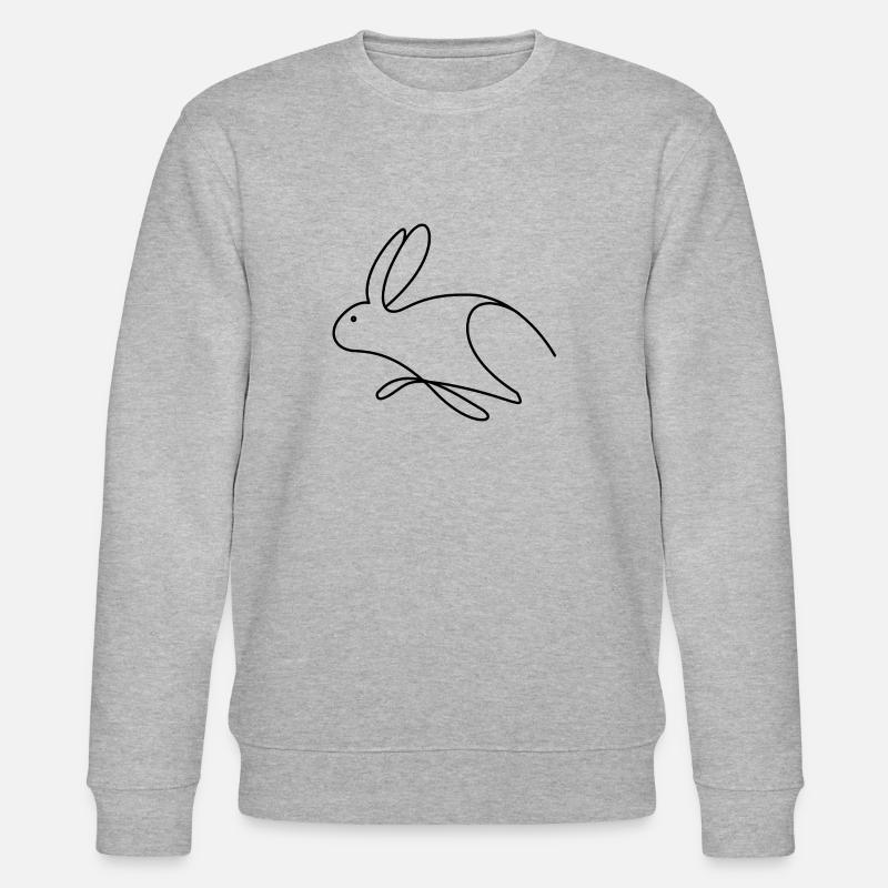 Hase - Stanley/Stella Unisex Bio-Sweatshirt CHANGER  - Grau meliert