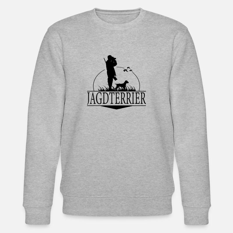 JAGDTERRIER Jagdhunde Jäger Jagd Wilsigns - Stanley/Stella Unisex Bio-Sweatshirt CHANGER - Grau meliert