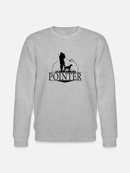 POINTER Jagdhunde Jäger Jagd Wilsigns - Stanley/Stella Unisex Bio-Sweatshirt CHANGER  - Grau meliert