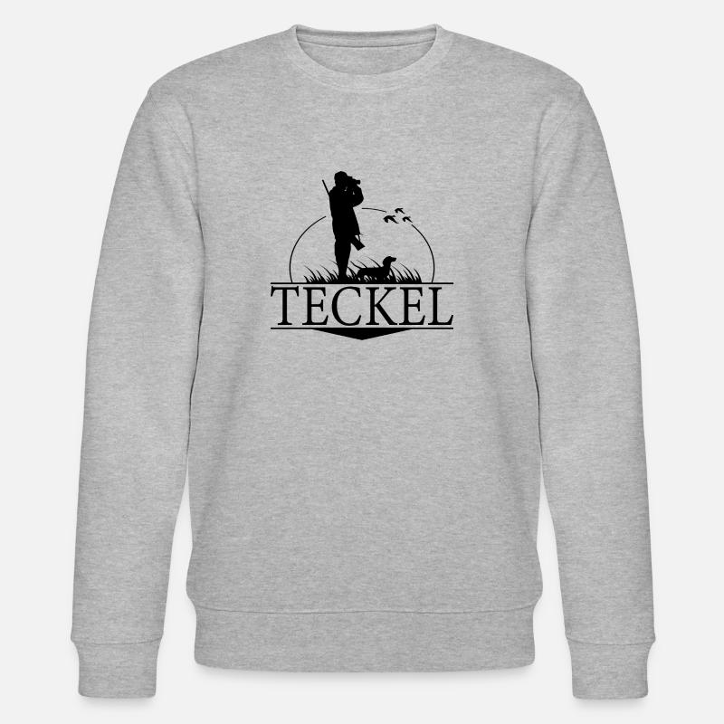TECKEL Jagdhunde Jagd Jäger Wilsigns - Stanley/Stella Unisex Bio-Sweatshirt CHANGER  - Grau meliert