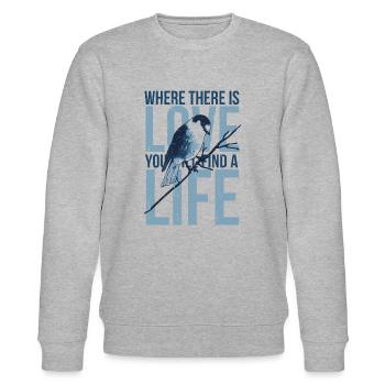 spring - Stanley/Stella CHANGER Unisex Organic Sweatshirt - heather grey - Front - Nik (191cm) & Marisol (170cm)