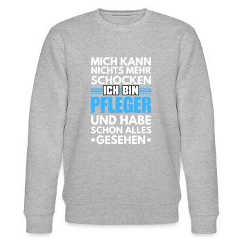 Nicht schockbarer Pfleger - Stanley/Stella Unisex Bio-Sweatshirt CHANGER  - Grau meliert - Vorne - Nik (191cm) & Marisol (170cm)