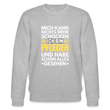 Nicht schockbarer Pfleger - Stanley/Stella Unisex Bio-Sweatshirt CHANGER  - Grau meliert - Vorne - Nik (191cm) & Marisol (170cm)