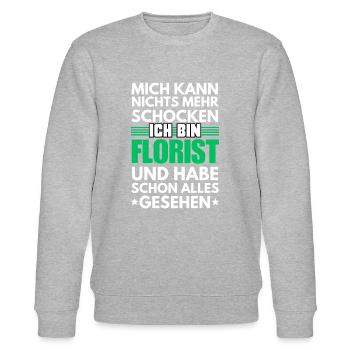 Nicht schockbarer Florist - Stanley/Stella Unisex Bio-Sweatshirt CHANGER  - Grau meliert - Vorne - Nik (191cm) & Marisol (170cm)