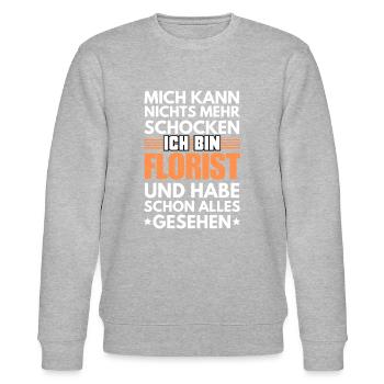 Nicht schockbarer Florist - Stanley/Stella Unisex Bio-Sweatshirt CHANGER  - Grau meliert - Vorne - Nik (191cm) & Marisol (170cm)