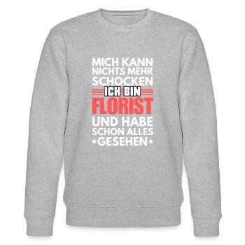 Nicht schockbarer Florist - Stanley/Stella Unisex Bio-Sweatshirt CHANGER  - Grau meliert - Vorne - Nik (191cm) & Marisol (170cm)