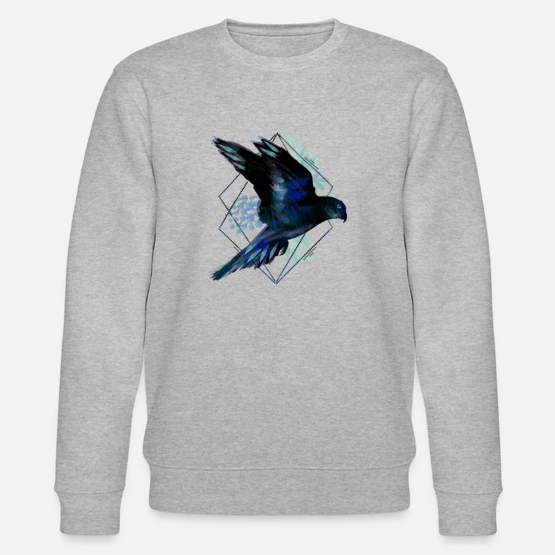 Dunkler Papagei - Stanley/Stella Unisex Bio-Sweatshirt CHANGER  - Grau meliert
