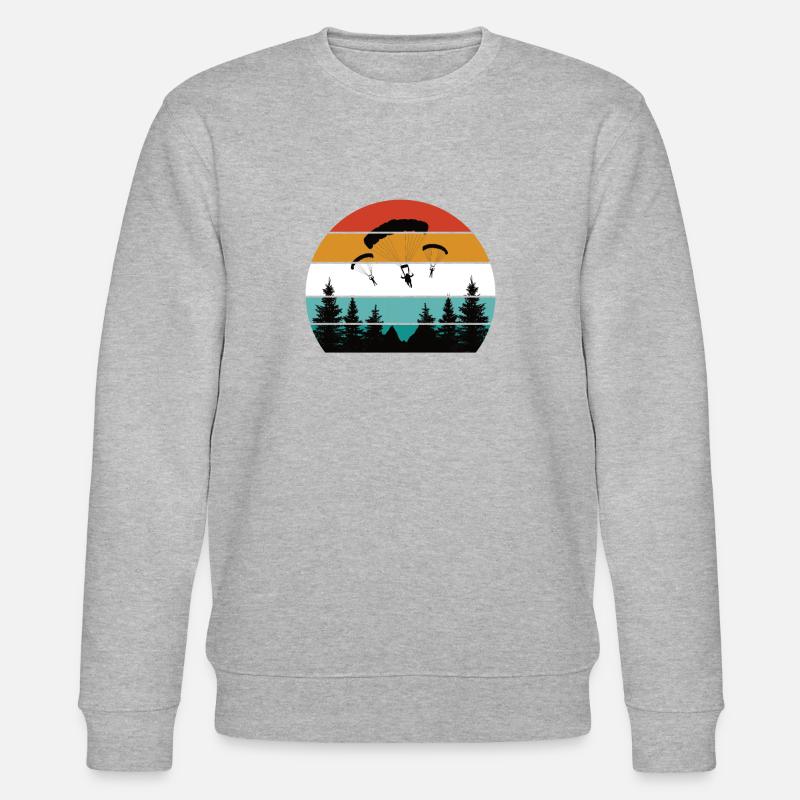 Paragliding Gleitschirmflieger Fallschirm Para - Stanley/Stella Unisex Bio-Sweatshirt CHANGER  - Grau meliert