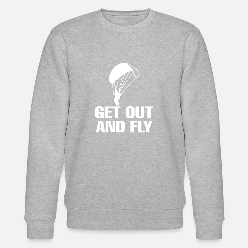 Paragliding Gleitschirmflieger Fallschirm Para - Stanley/Stella Unisex Bio-Sweatshirt CHANGER  - Grau meliert