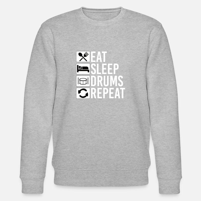 Drummer Drums Musicians - Stanley/Stella CHANGER Unisex Organic Sweatshirt - heather grey