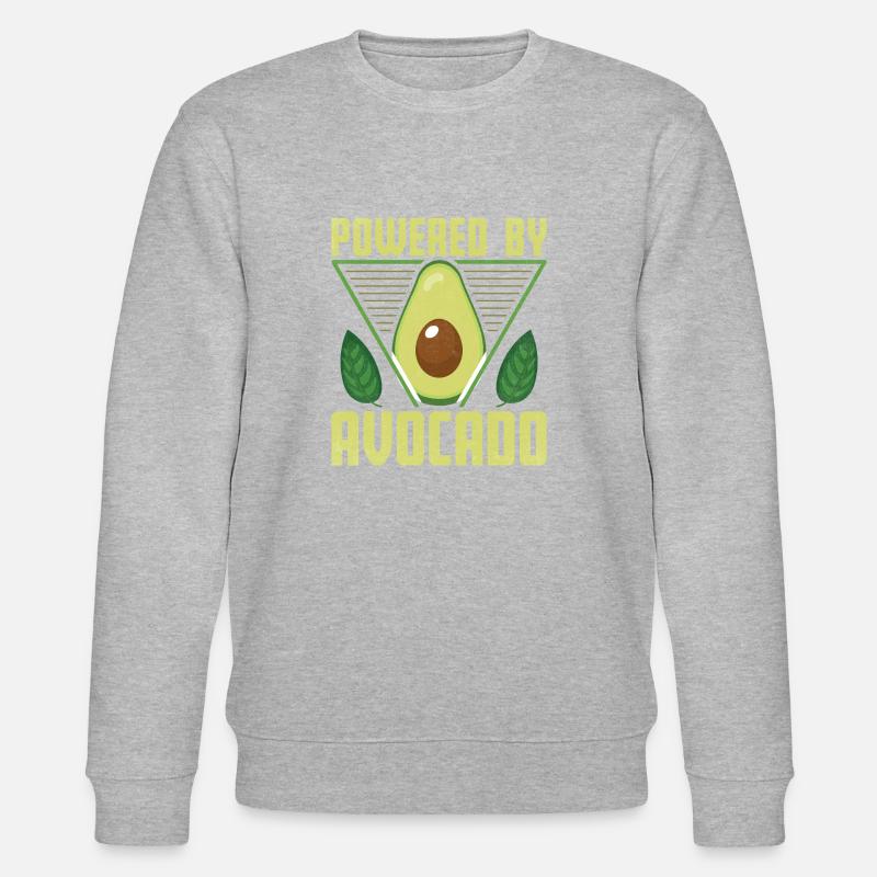 Avocat drôle de fruit cadeau - Sweat bio CHANGER Stanley/Stella Unisexe - gris chiné