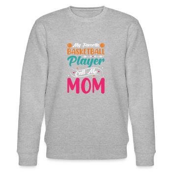 Basketball Mama Sohn Basketballspieler - Stanley/Stella Unisex Bio-Sweatshirt CHANGER  - Grau meliert - Vorne - Nik (191cm) & Marisol (170cm)