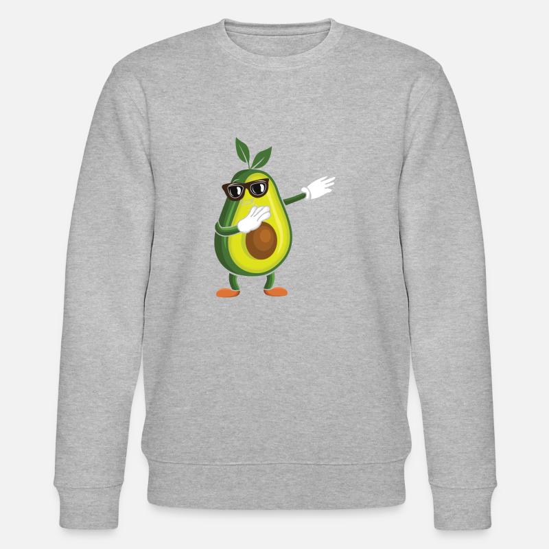 Avocat drôle de fruit cadeau - Sweat bio CHANGER Stanley/Stella Unisexe - gris chiné