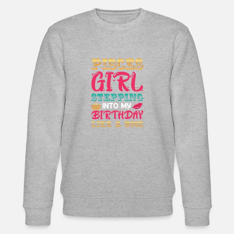 Sternzeichen Fisch Sternbild Astrologie Geschenk - Stanley/Stella Unisex Bio-Sweatshirt CHANGER  - Grau meliert