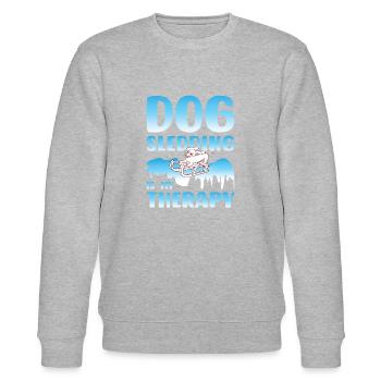 Schlittenfahren Hundeschlittenfahren Schlittenhund - Stanley/Stella Unisex Bio-Sweatshirt CHANGER  - Grau meliert - Vorne - Nik (191cm) & Marisol (170cm)