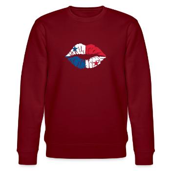 Panama herz Flagge Fahne Zentralamerika Kanal - Stanley/Stella Unisex Bio-Sweatshirt CHANGER  - Burgunderrot - Vorne - Nik (191cm) & Marisol (170cm)