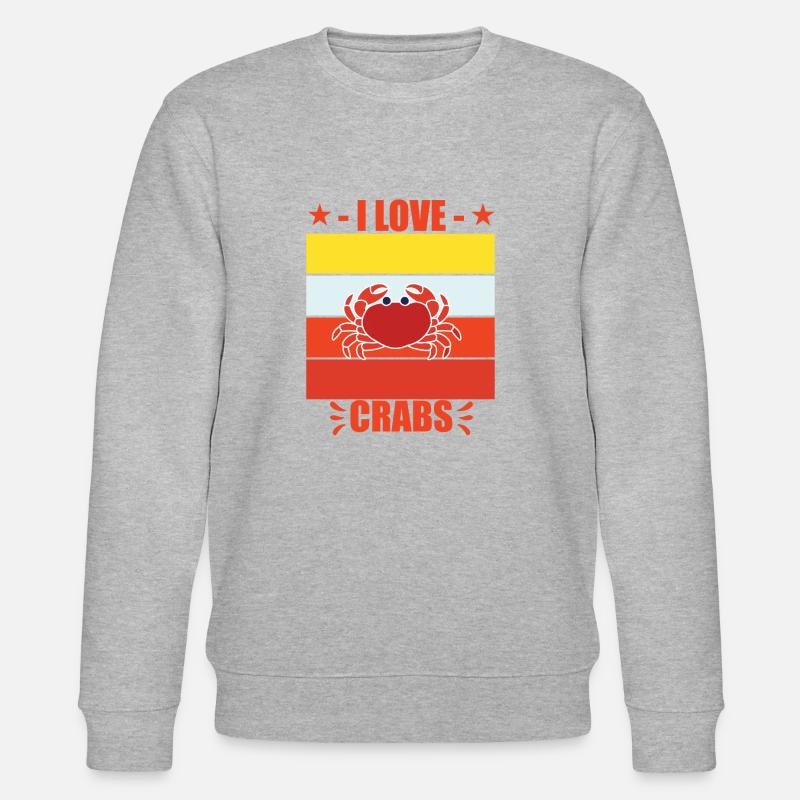 Krabbe - Krebstier - Stanley/Stella Unisex Bio-Sweatshirt CHANGER  - Grau meliert