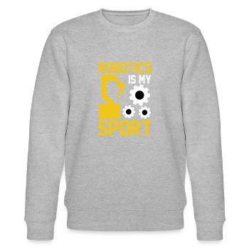 Robot Programmer Automation Technician - Stanley/Stella CHANGER Unisex Organic Sweatshirt - heather grey - Front - Nik (191cm) & Marisol (170cm)