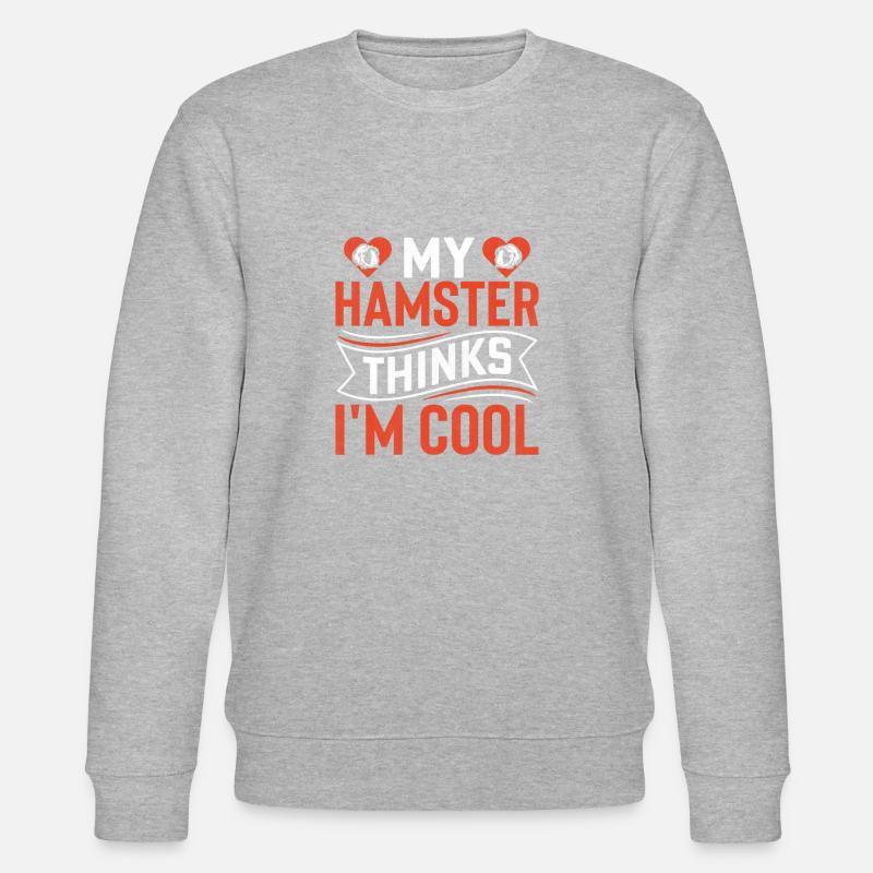 Hamster Lover Hamster Cadeau - Sweat bio CHANGER Stanley/Stella Unisexe - gris chiné