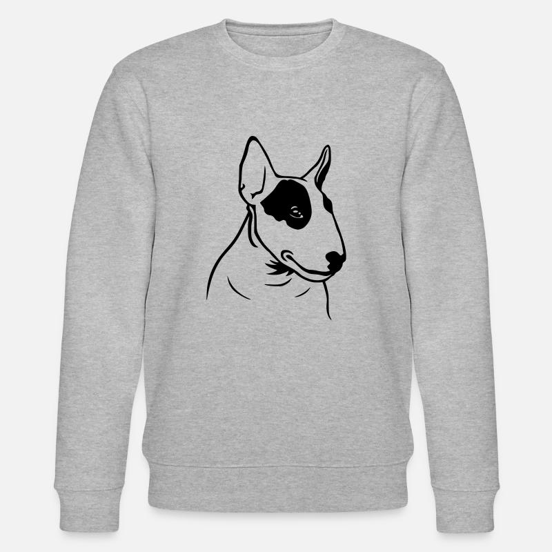 Bullterrier Profil (D) - Stanley/Stella Unisex Bio-Sweatshirt CHANGER - Grau meliert