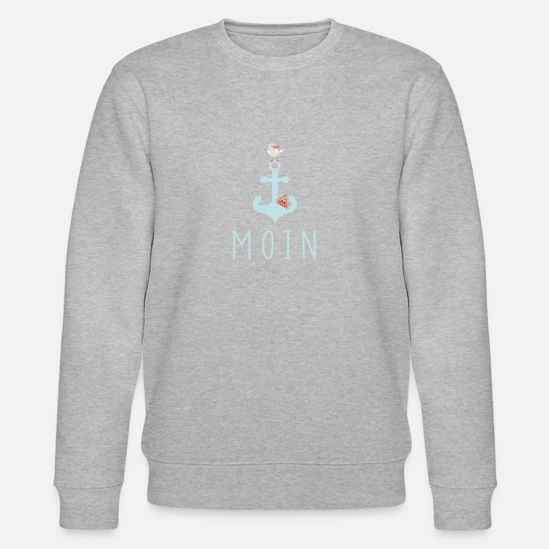 Moin mit Möwe - Stanley/Stella Unisex Bio-Sweatshirt CHANGER - Grau meliert