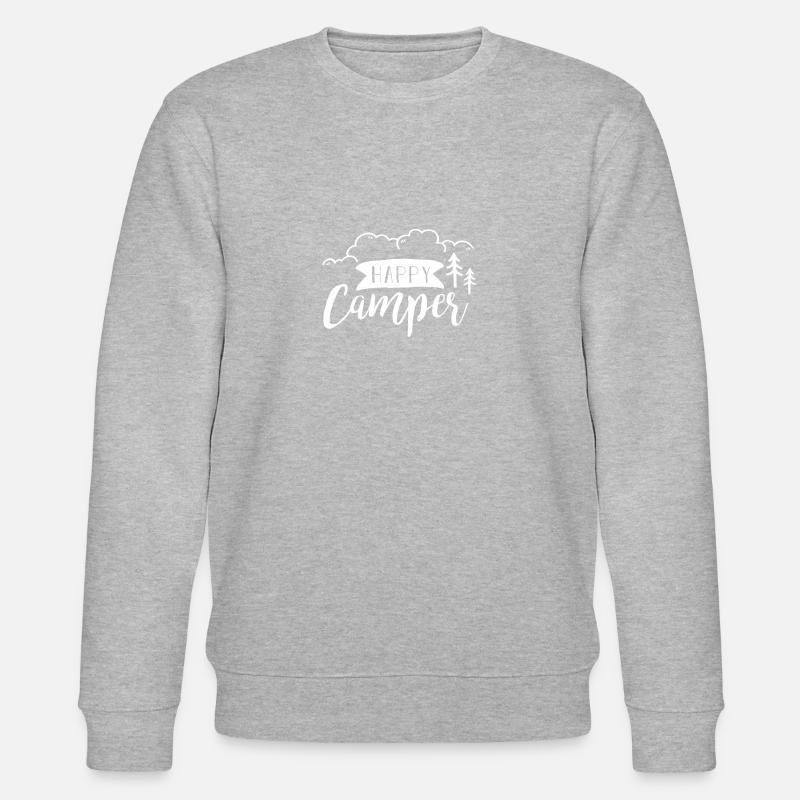 Happy Camper - Stanley/Stella Unisex Bio-Sweatshirt CHANGER  - Grau meliert