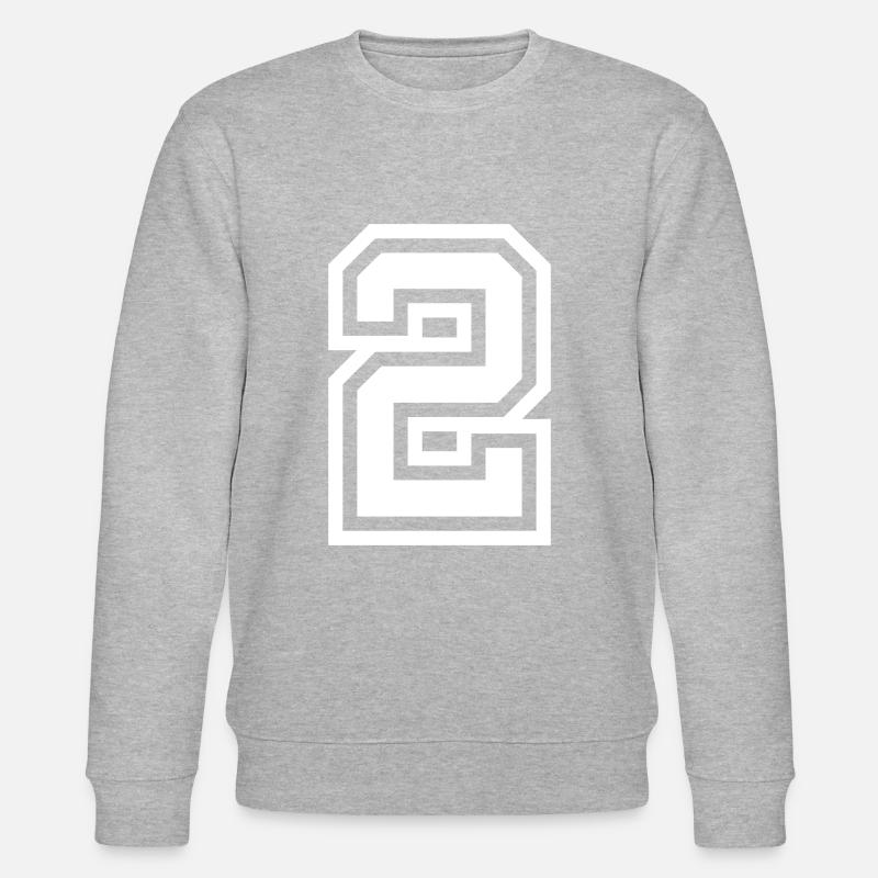 2 Zahl symbol - Stanley/Stella Unisex Bio-Sweatshirt CHANGER - Grau meliert