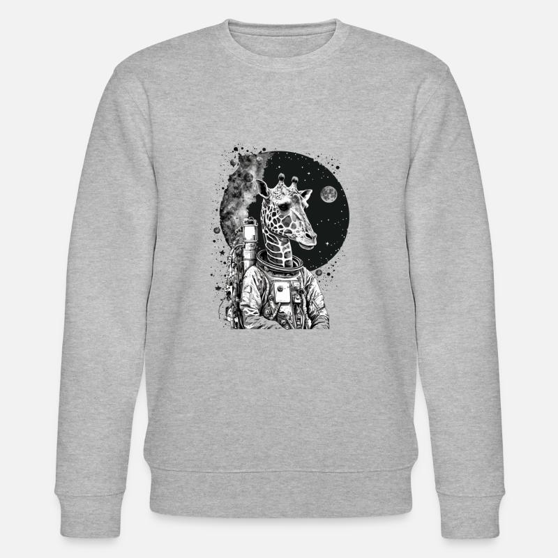 Girafe dans l’espace - Sweat bio CHANGER Stanley/Stella Unisexe - gris chiné